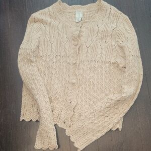 Joie Cream Textured Women's Cardigan